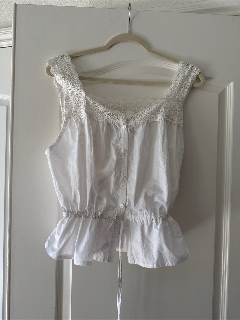 Laneway The Label White Crochet Trim Blouse - Picture 9 of 10